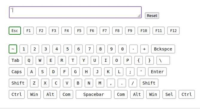 escape key working