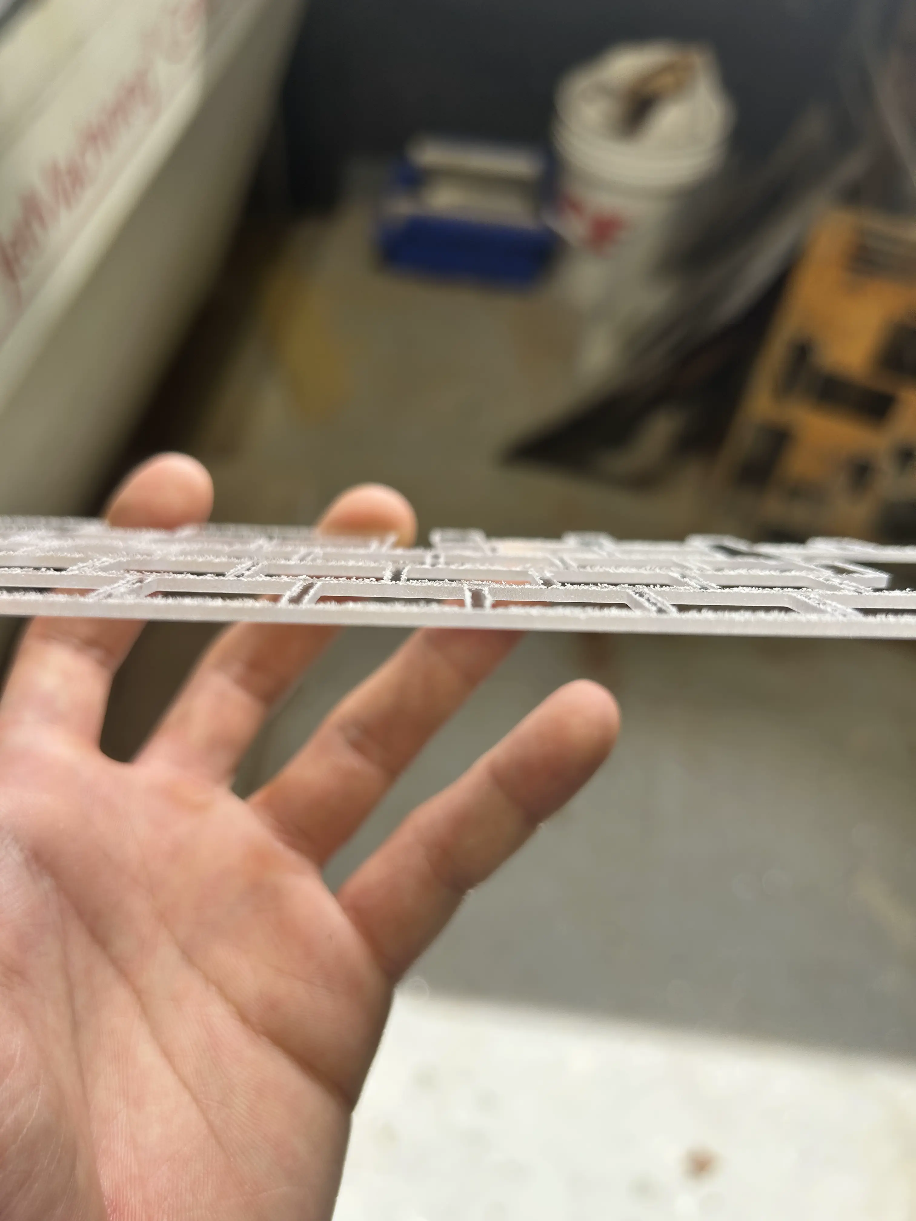 polycarbonate plate burrs
