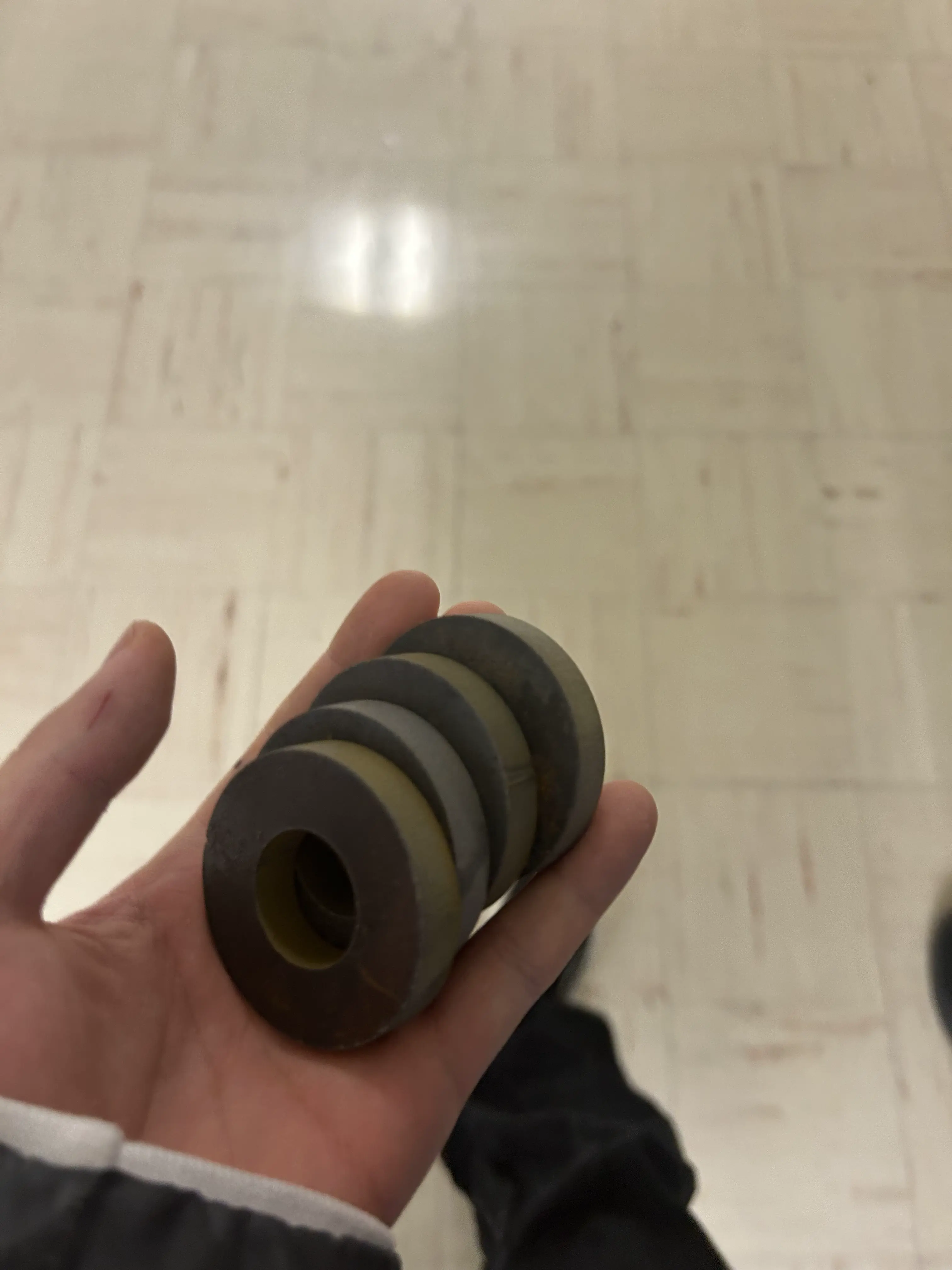 finished metal donuts