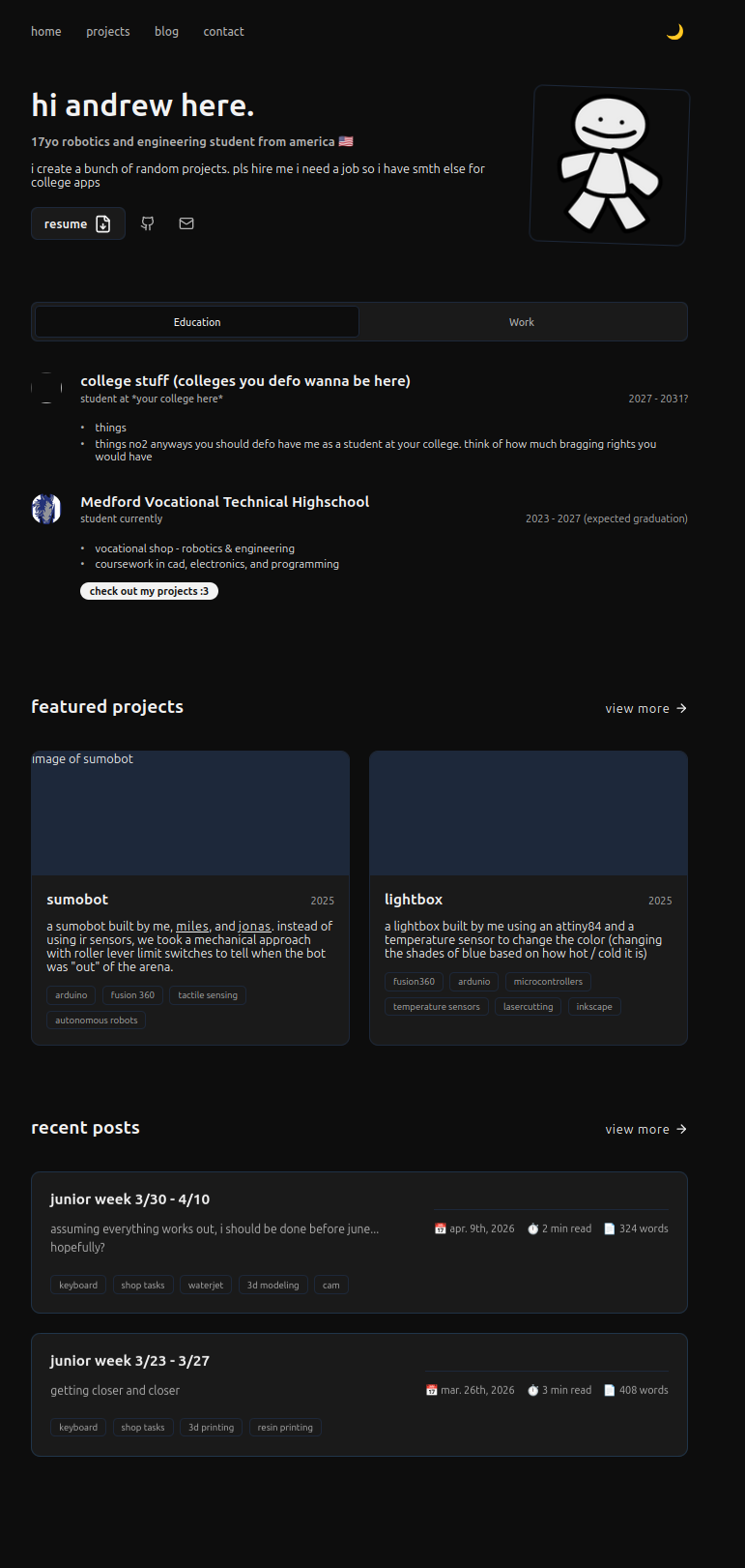 homepage dark mode