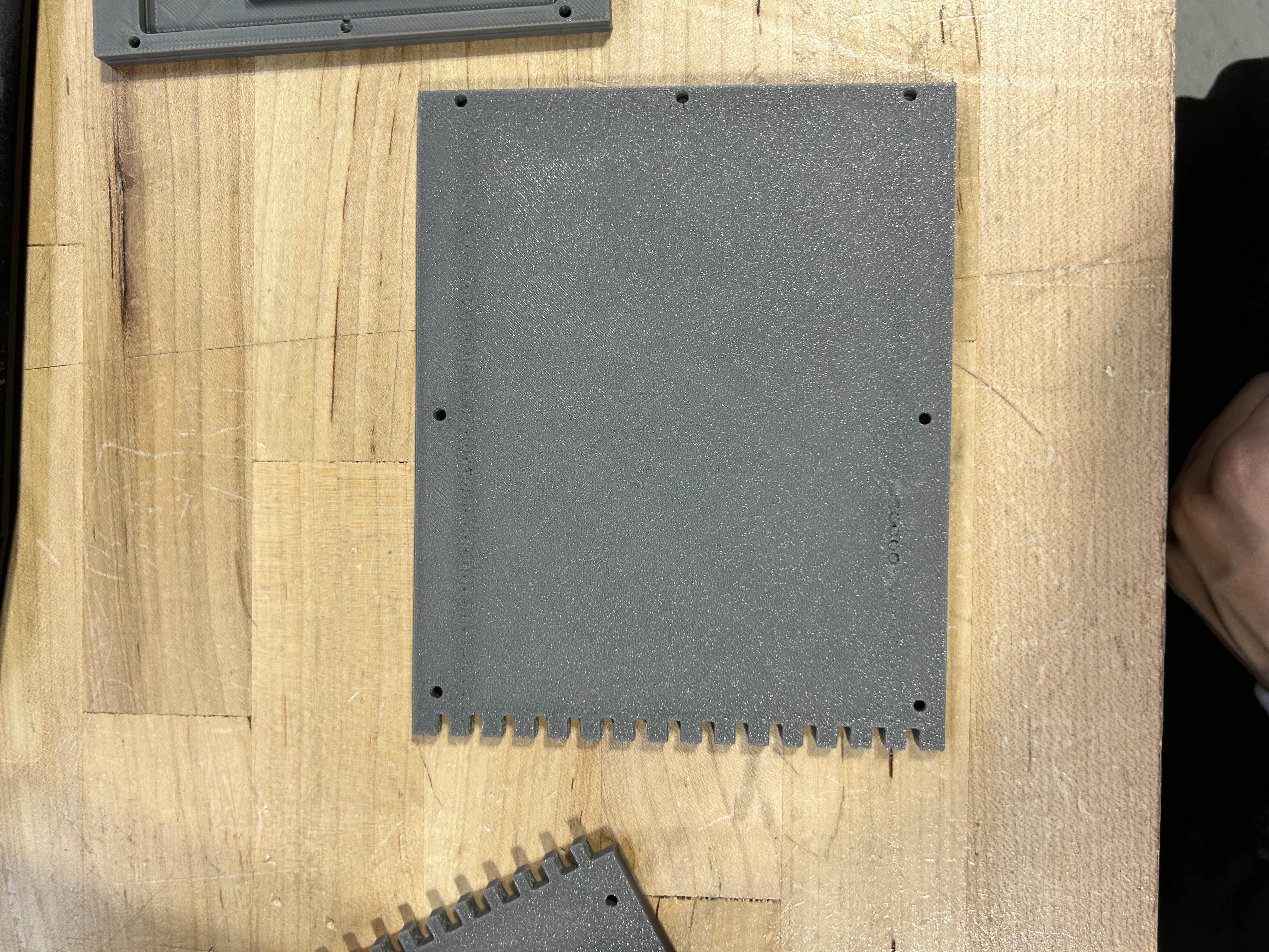 top of the top layer. the air holes are not present
