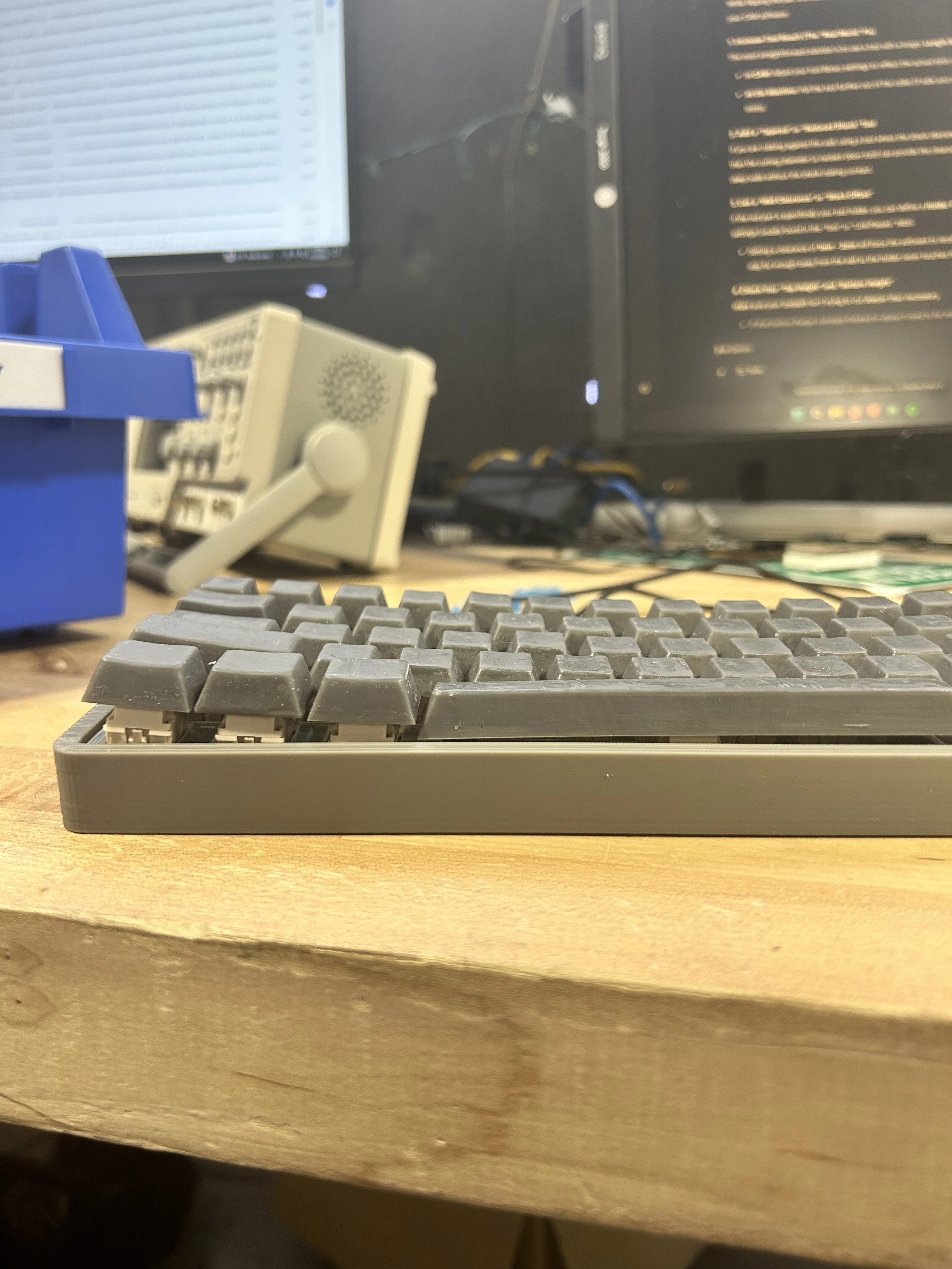 the flexing of the keyboard with the case