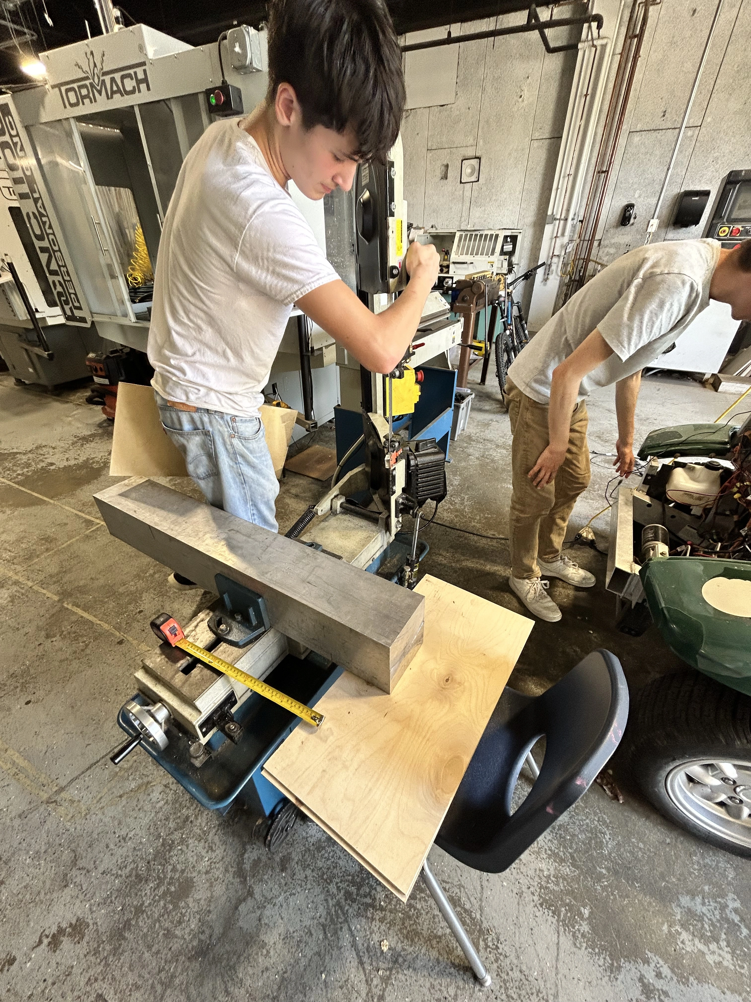 bandsaw cutting setup