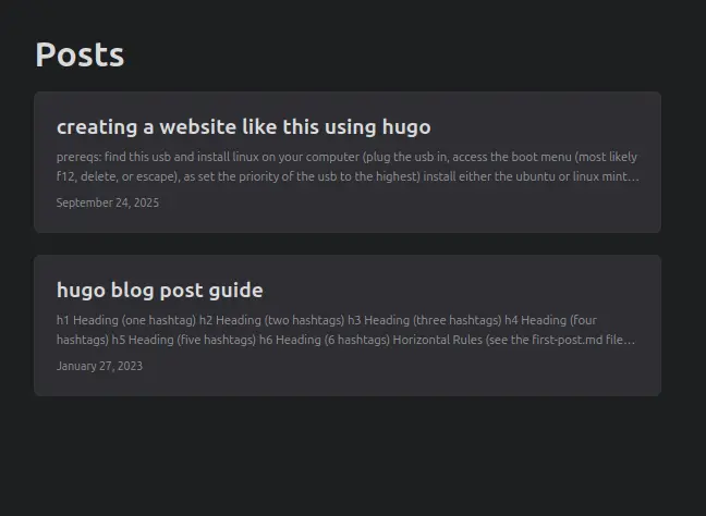 blog page