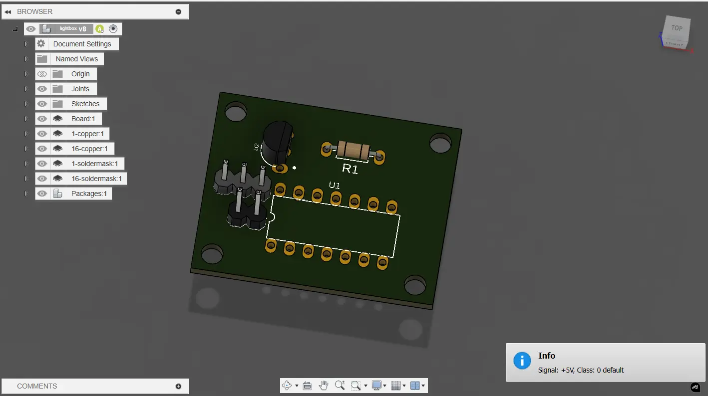 3d view of the pcb